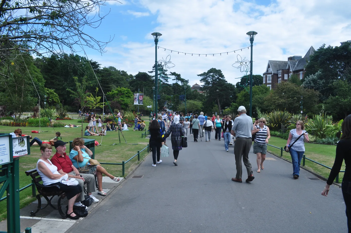 Bournemouth Lower Gardens, where the after-dark programme is staged. The Square, at the top of the gardens, is the level-access way in